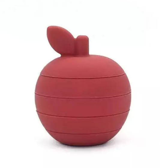 Maçã de silicone vermelho. Peças de encaixe