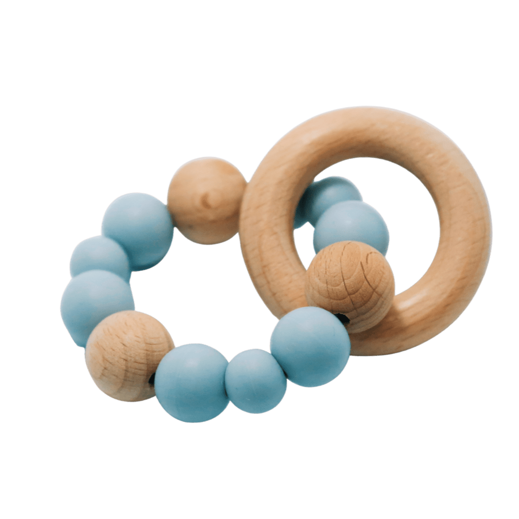 Chocalho de Madeira e Silicone Tri Ri Ri - Céu