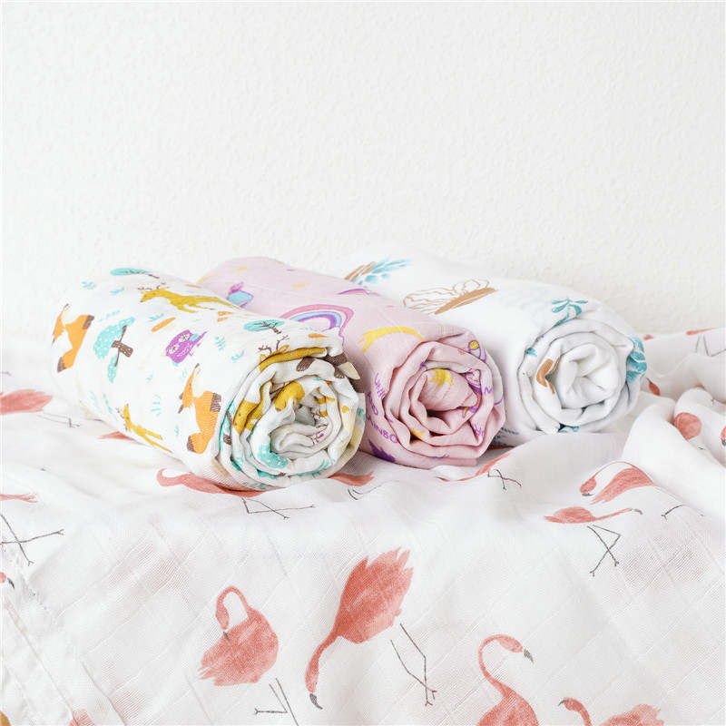 Swaddle de Algodão de Fibra de Bambu - Dino