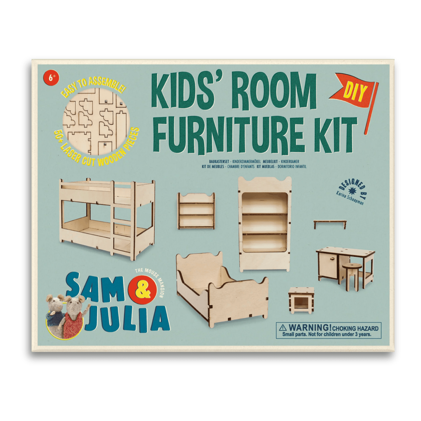 Conjunto de Móveis em Miniatura para Quarto Infantil | A Mansão dos Ratinhos